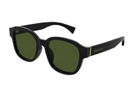 Gucci Square Sunglasses Black/Green (GG1140SK